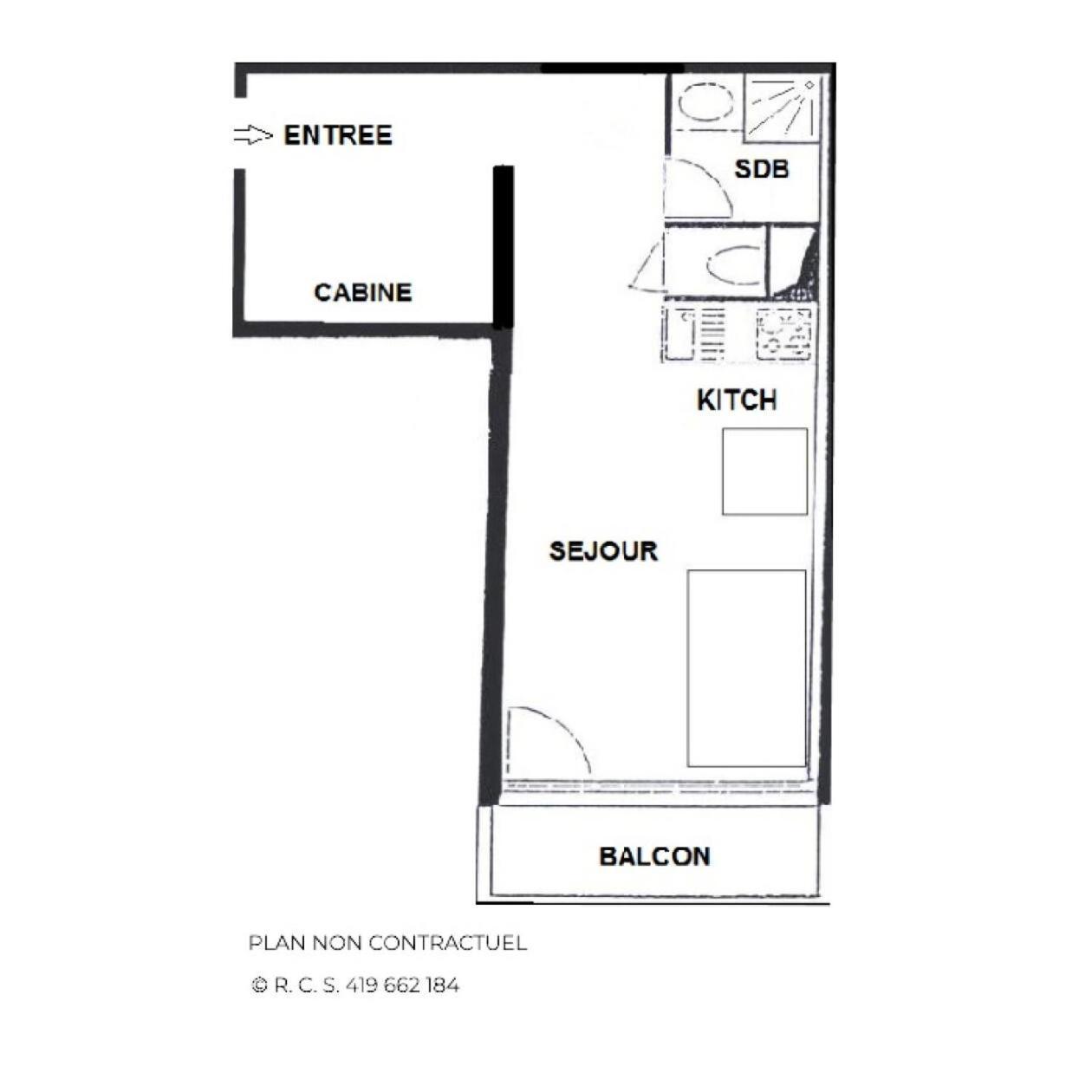 Residence Villaret - Studio 4 Personnes Aux Menuires Avec Vue Sur La Montagne Mae-5064 Saint-Martin-de-Belleville Eksteriør billede